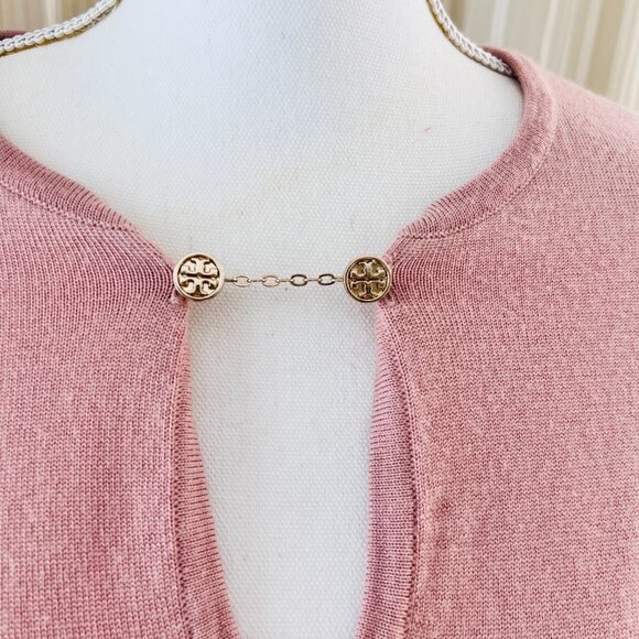 Tory Burch pink merion wool Tunic sweater, size S - Picture 3 of 8